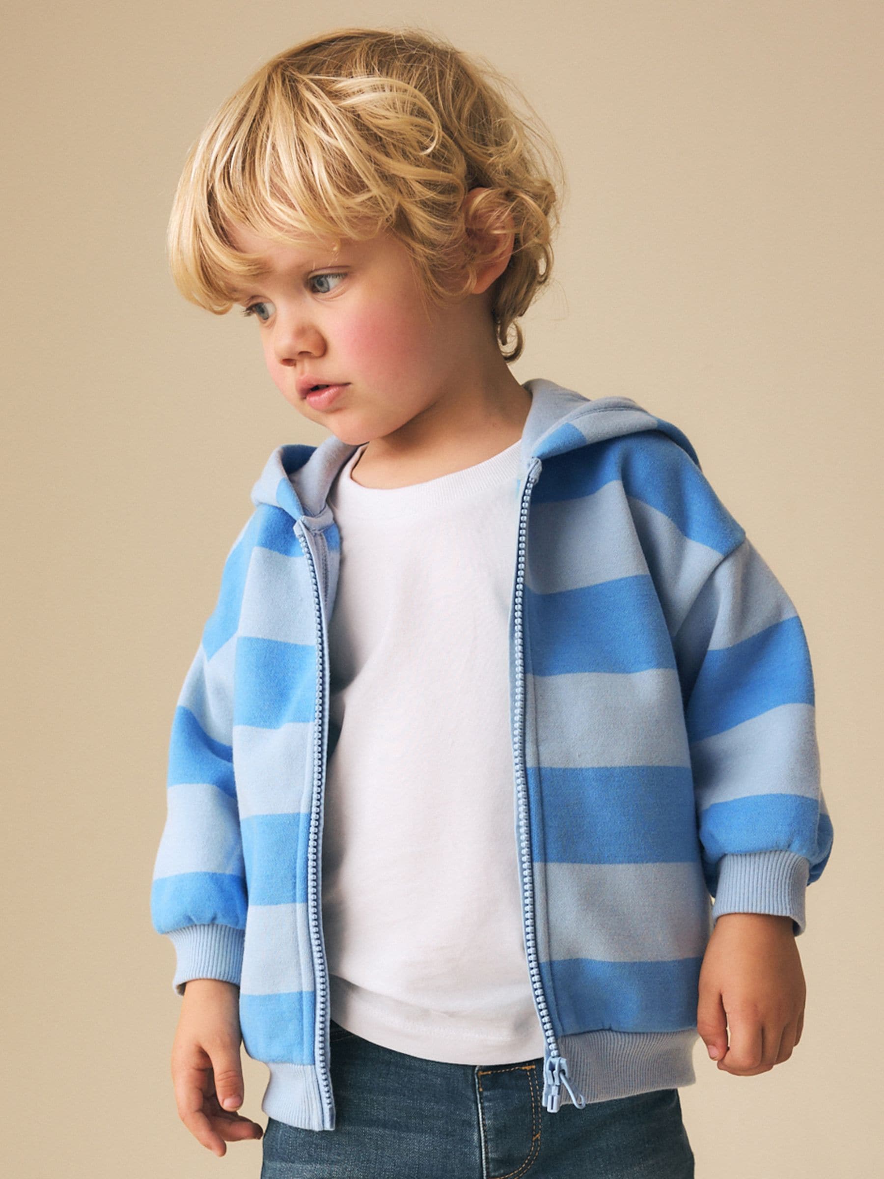 Dsiney Kidz - Blue Stripe Zip Thru Hoodie (3mths-7yrs) image 1