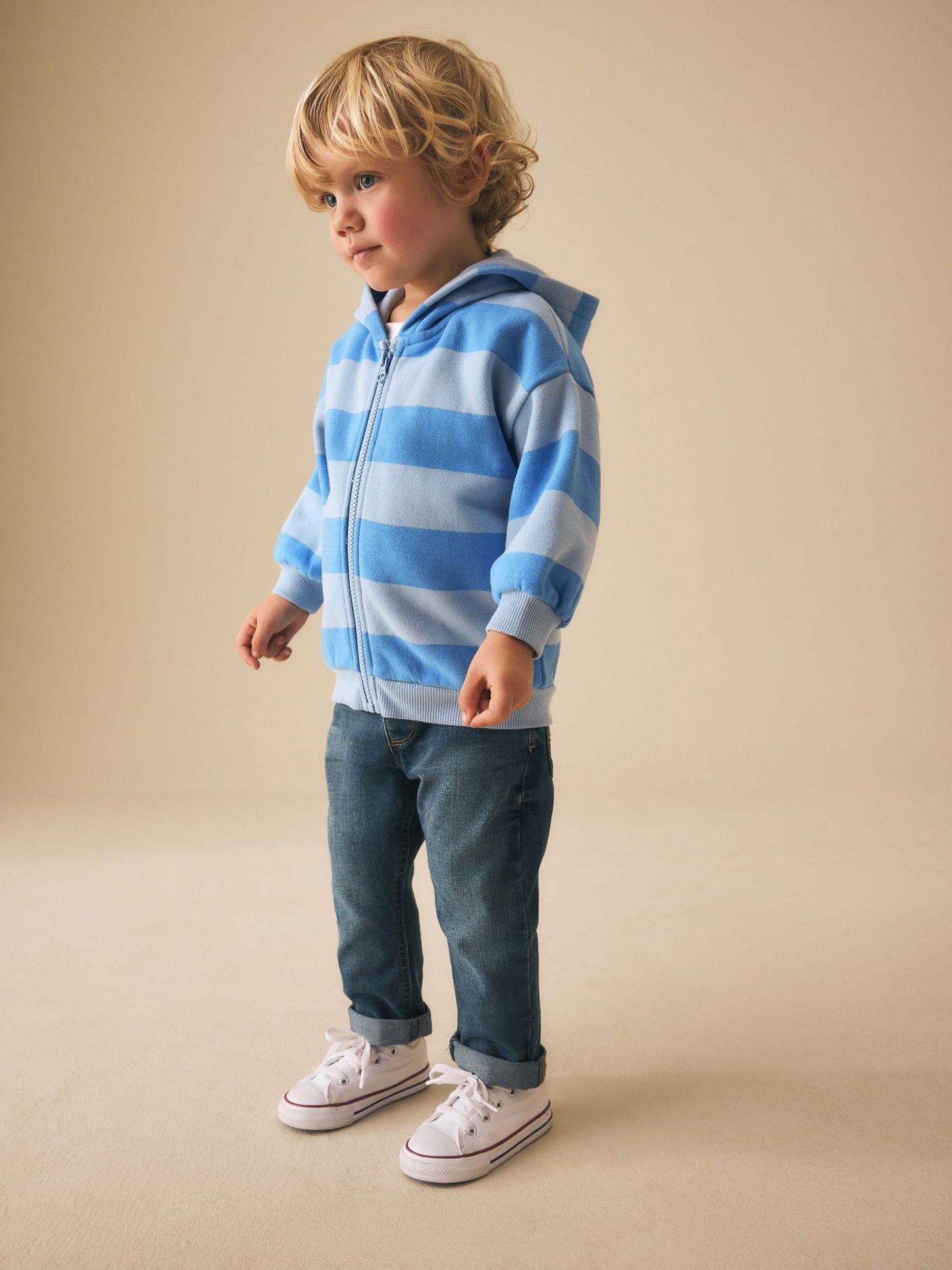 Dsiney Kidz - Blue Stripe Zip Thru Hoodie (3mths-7yrs) image 2