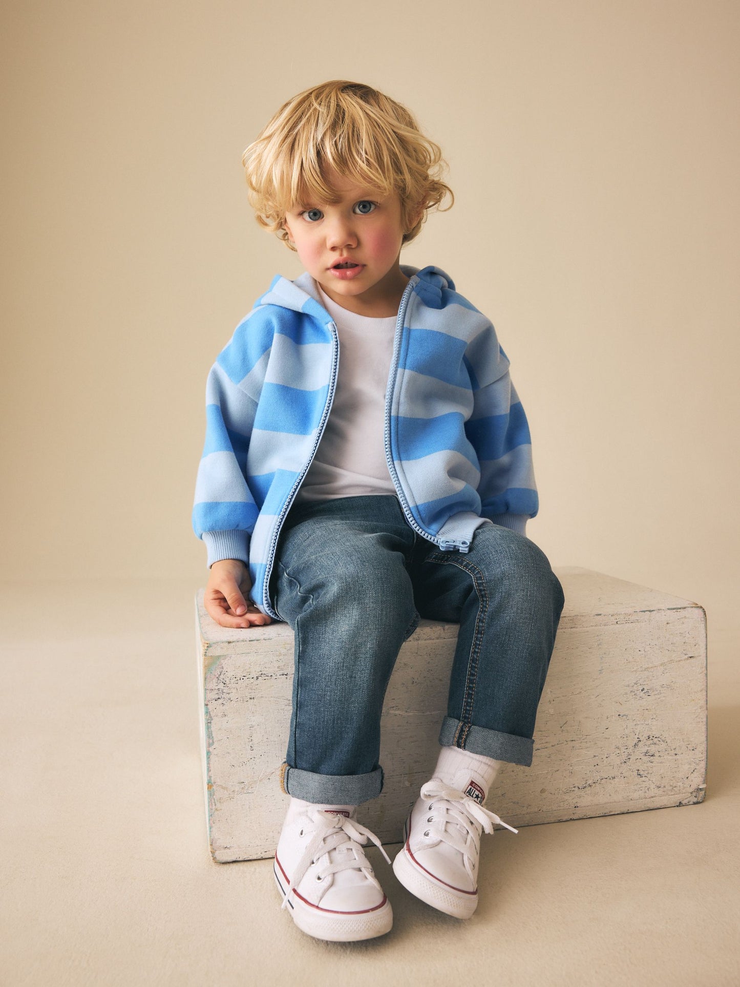 Dsiney Kidz - Blue Stripe Zip Thru Hoodie (3mths-7yrs) image 3