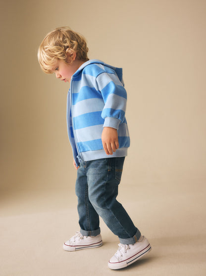 Dsiney Kidz - Blue Stripe Zip Thru Hoodie (3mths-7yrs) image 4