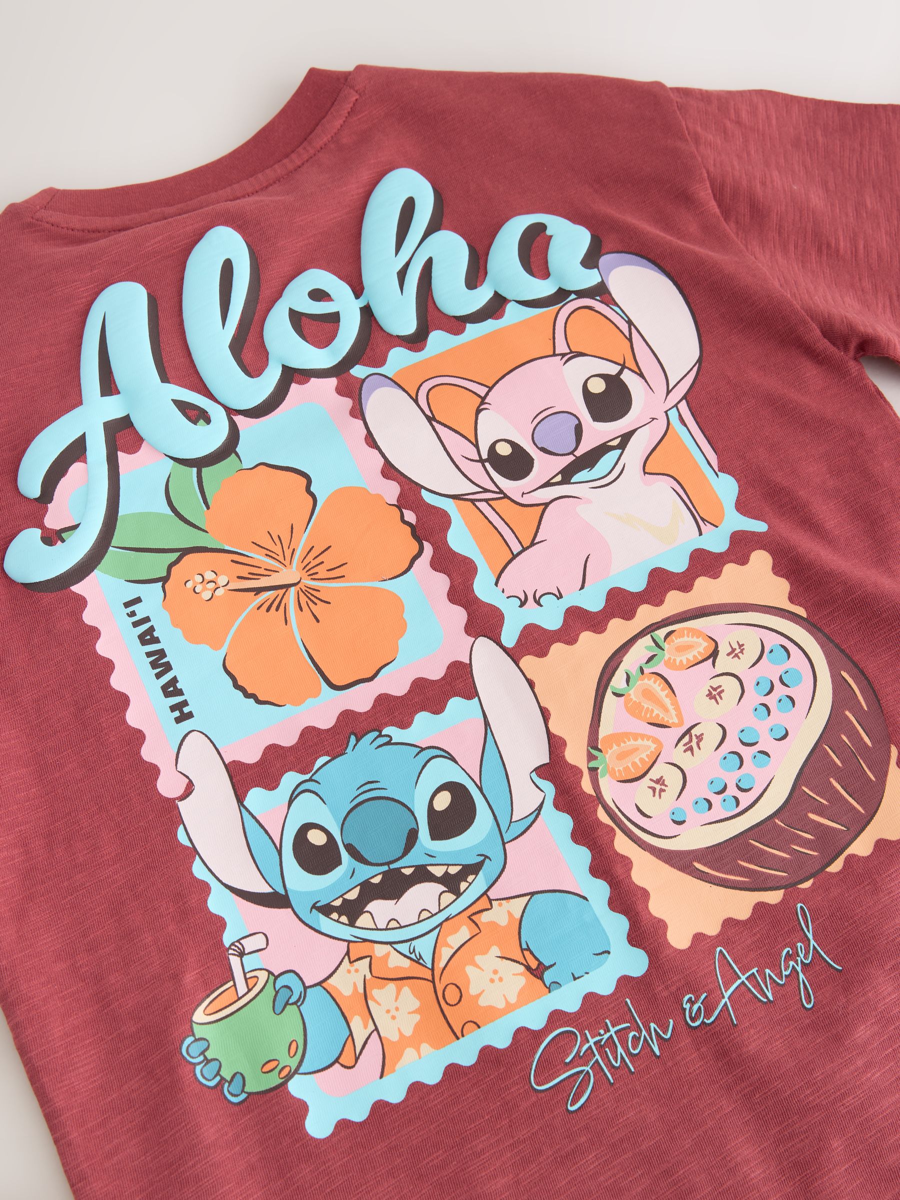 Dsiney Kidz - Chocolate Brown Lilo & Stitch License T-Shirt and Cycle Shorts Set (3-16yrs) image 10