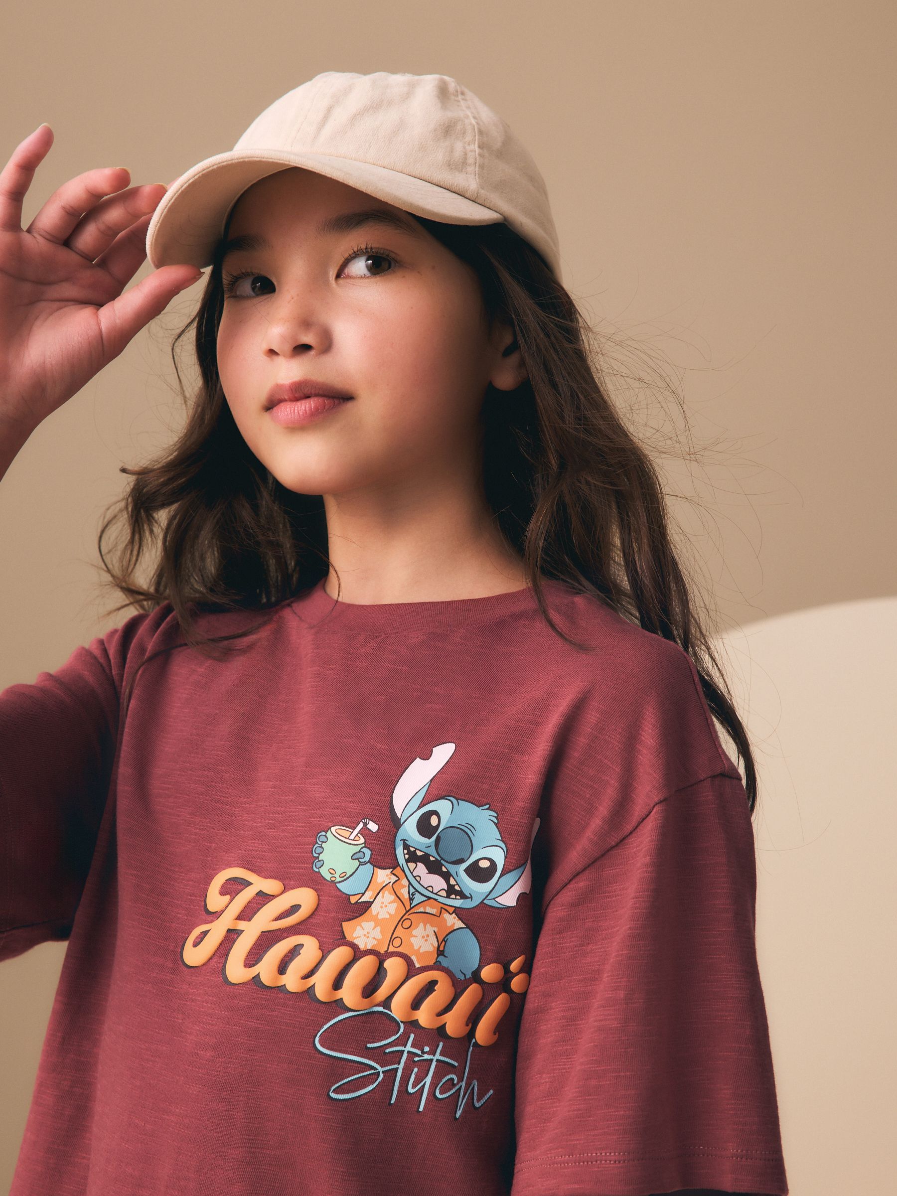 Dsiney Kidz - Chocolate Brown Lilo & Stitch License T-Shirt and Cycle Shorts Set (3-16yrs) image 4
