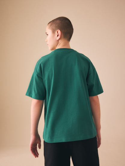 Dark Green/Black Minecraft T-Shirt and Shorts Set (3-16yrs) image 3