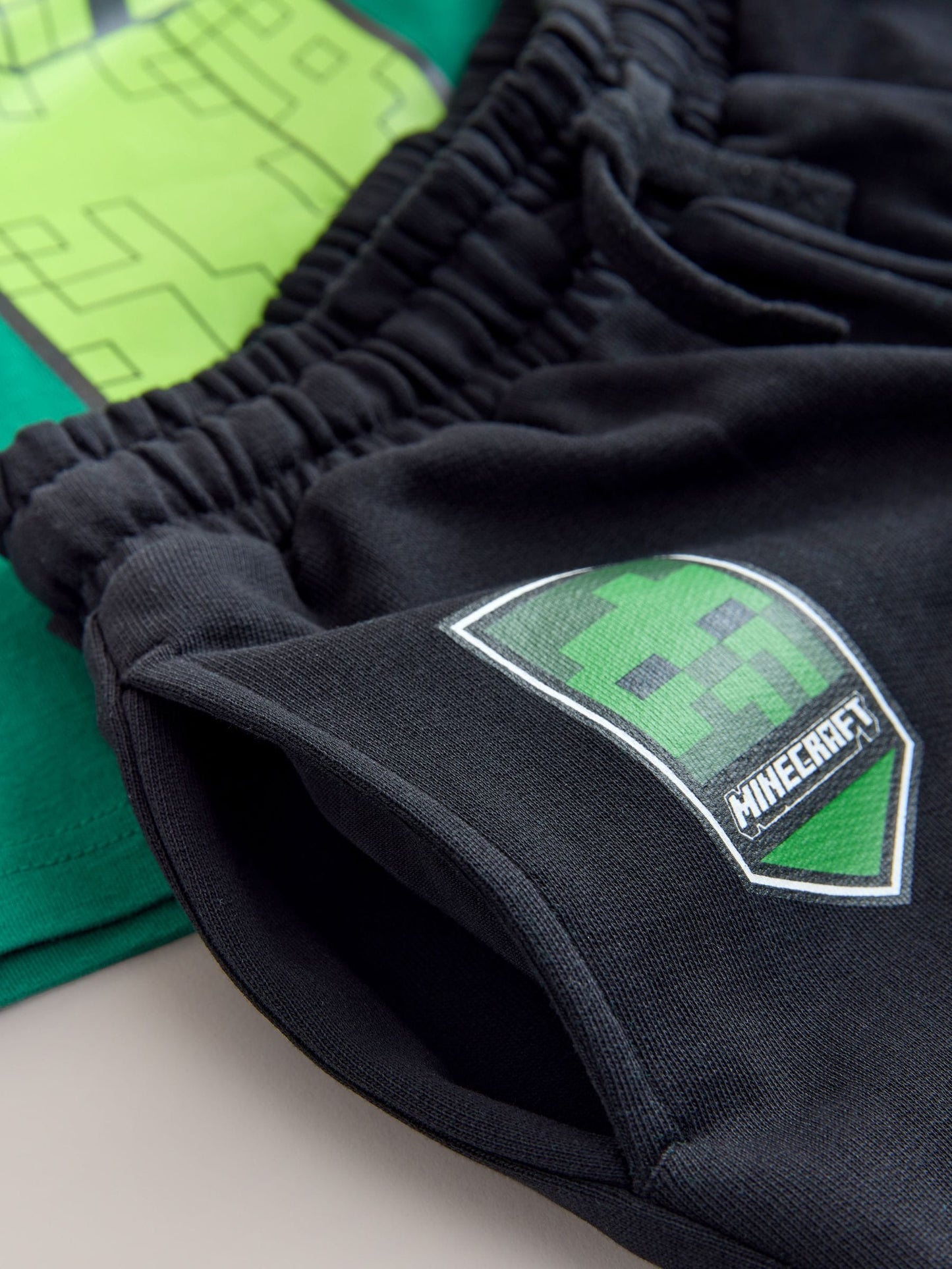 Dark Green/Black Minecraft T-Shirt and Shorts Set (3-16yrs) image 8