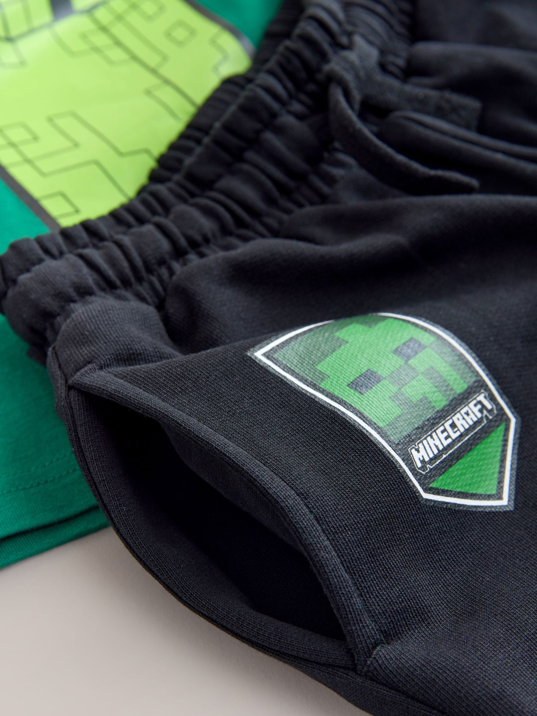 Dark Green/Black Minecraft T-Shirt and Shorts Set (3-16yrs) image 8