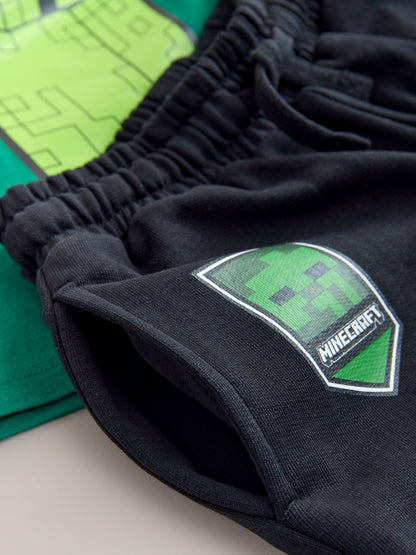 Dark Green/Black Minecraft T-Shirt and Shorts Set (3-16yrs) image 8