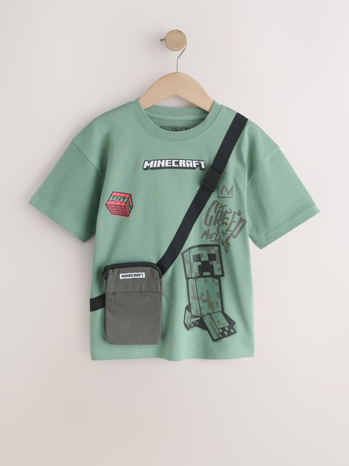 Dsiney Kidz - Sage Green Minecraft Bag T-Shirt (3-16yrs) image 1