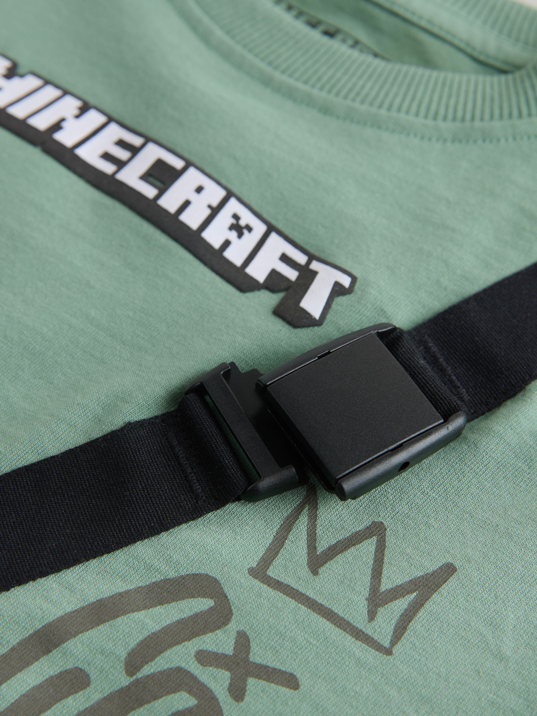 Dsiney Kidz - Sage Green Minecraft Bag T-Shirt (3-16yrs) image 4