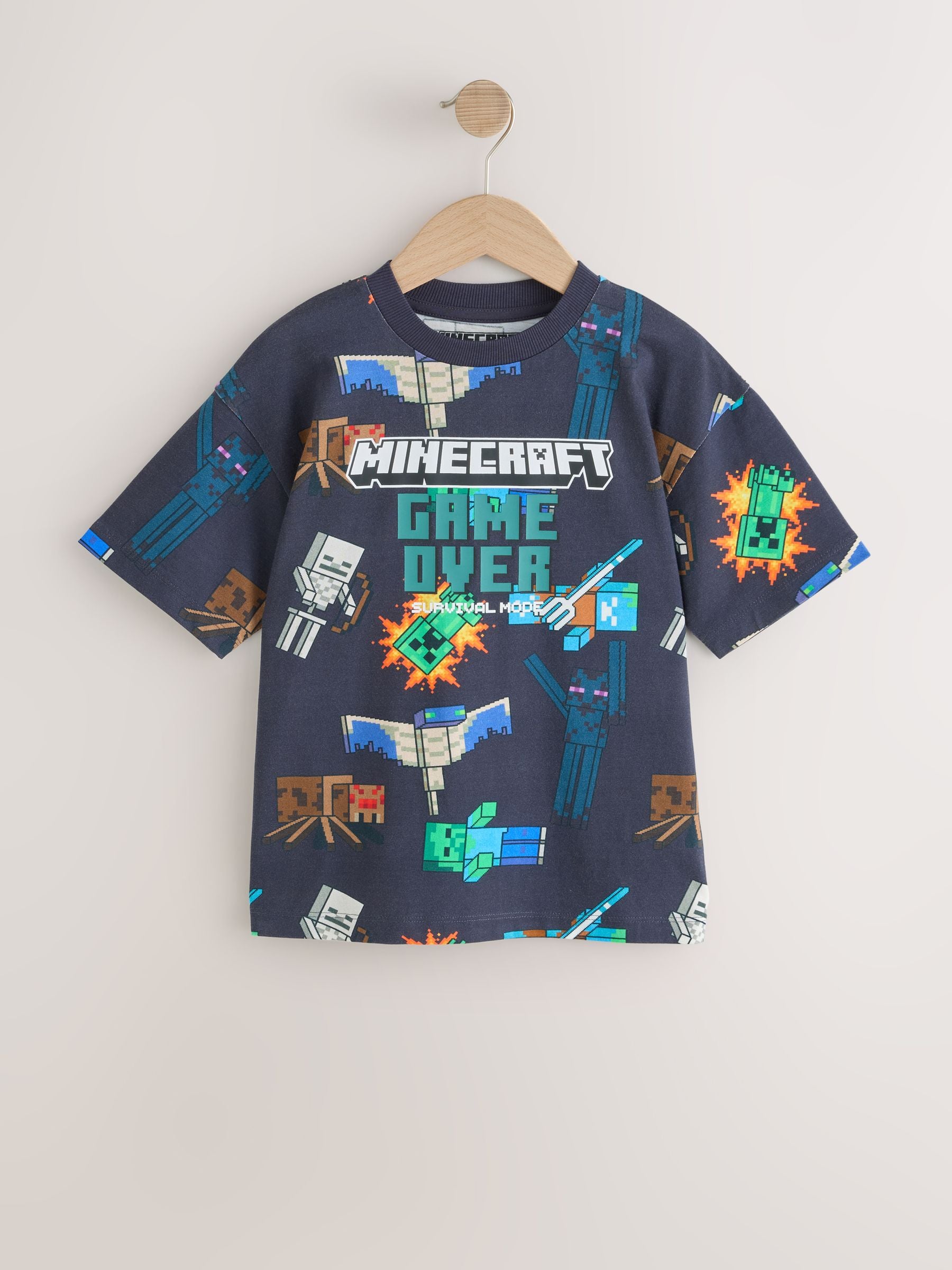 Dsiney Kidz - Black All Over Print Single Minecraft T-Shirt (3-16yrs) image 3