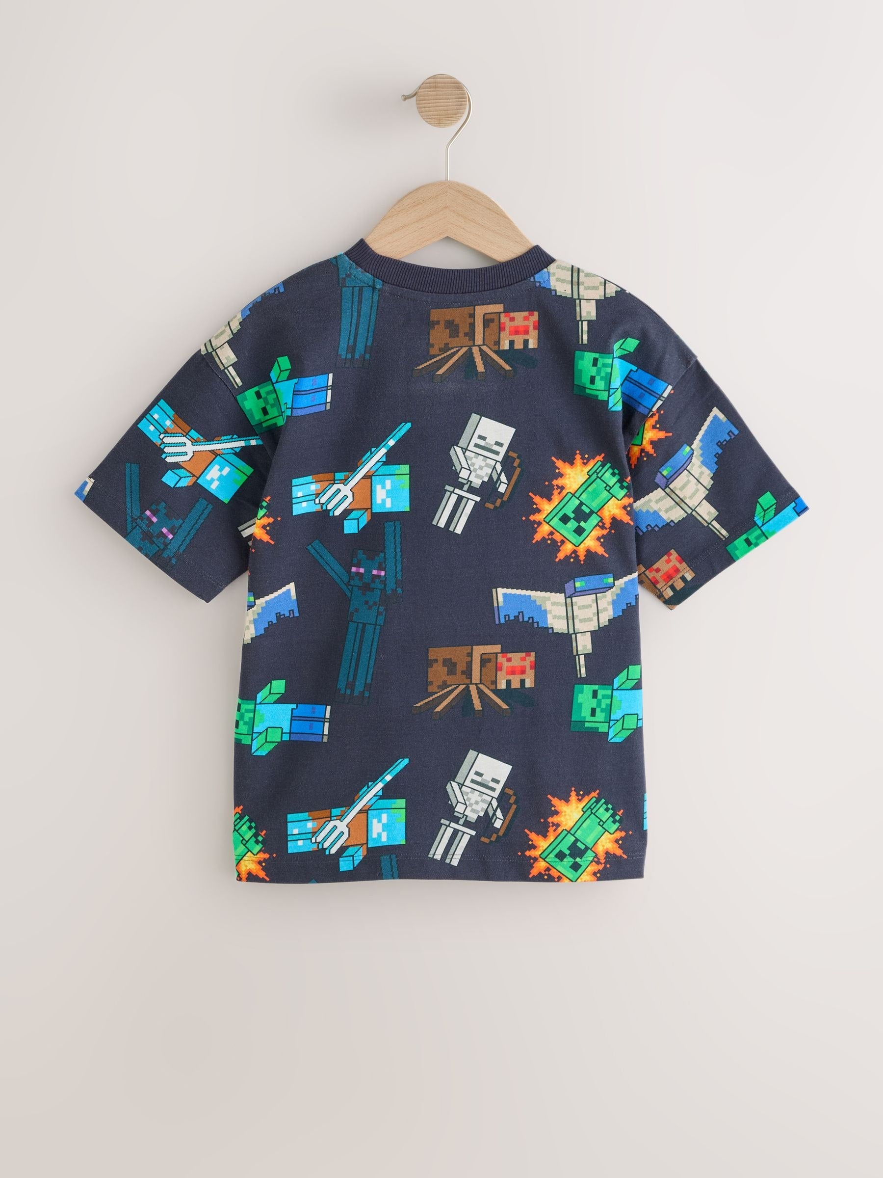 Dsiney Kidz - Black All Over Print Single Minecraft T-Shirt (3-16yrs) image 4