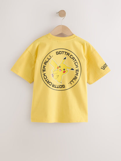 Dsiney Kidz - Yellow Sequin Pokémon Short Sleeve T-Shirt (3-16yrs) image 2