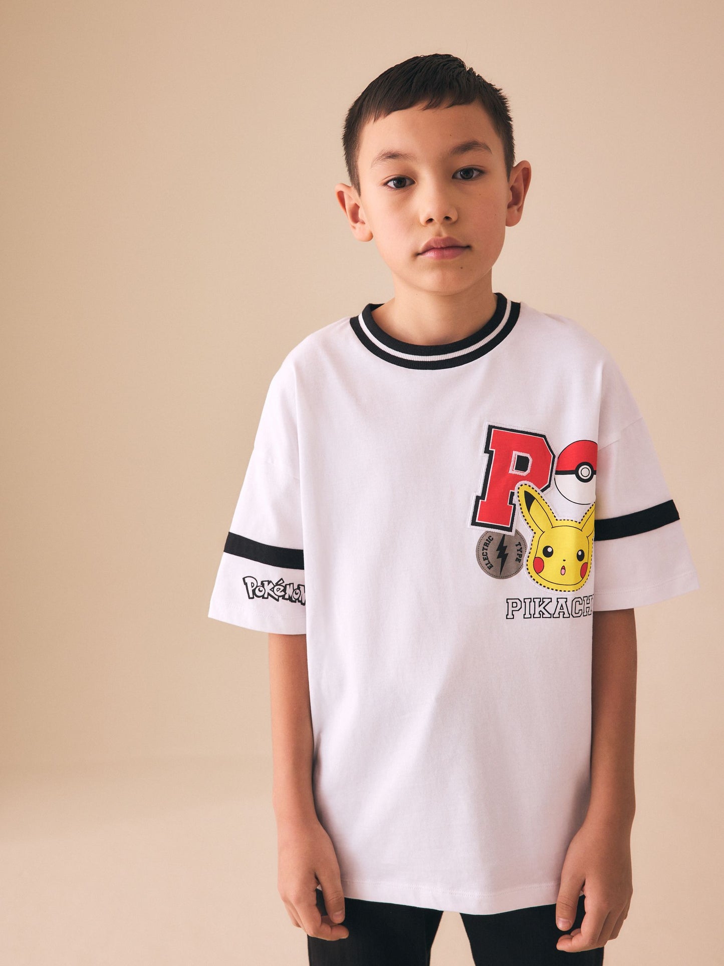 Dsiney Kidz - White Varsity Pokémon Short Sleeve T-Shirt (3-16yrs) image 1