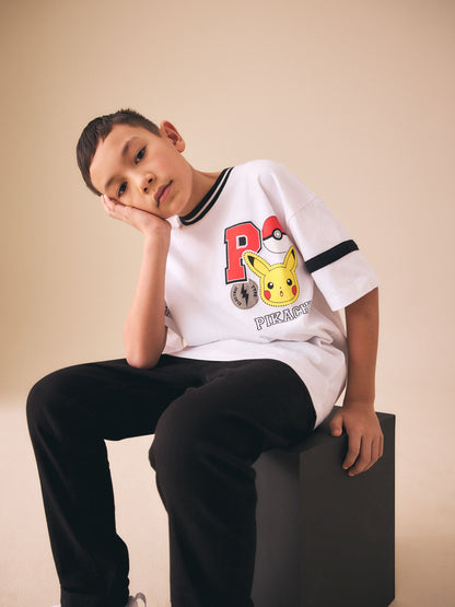 Dsiney Kidz - White Varsity Pokémon Short Sleeve T-Shirt (3-16yrs) image 2