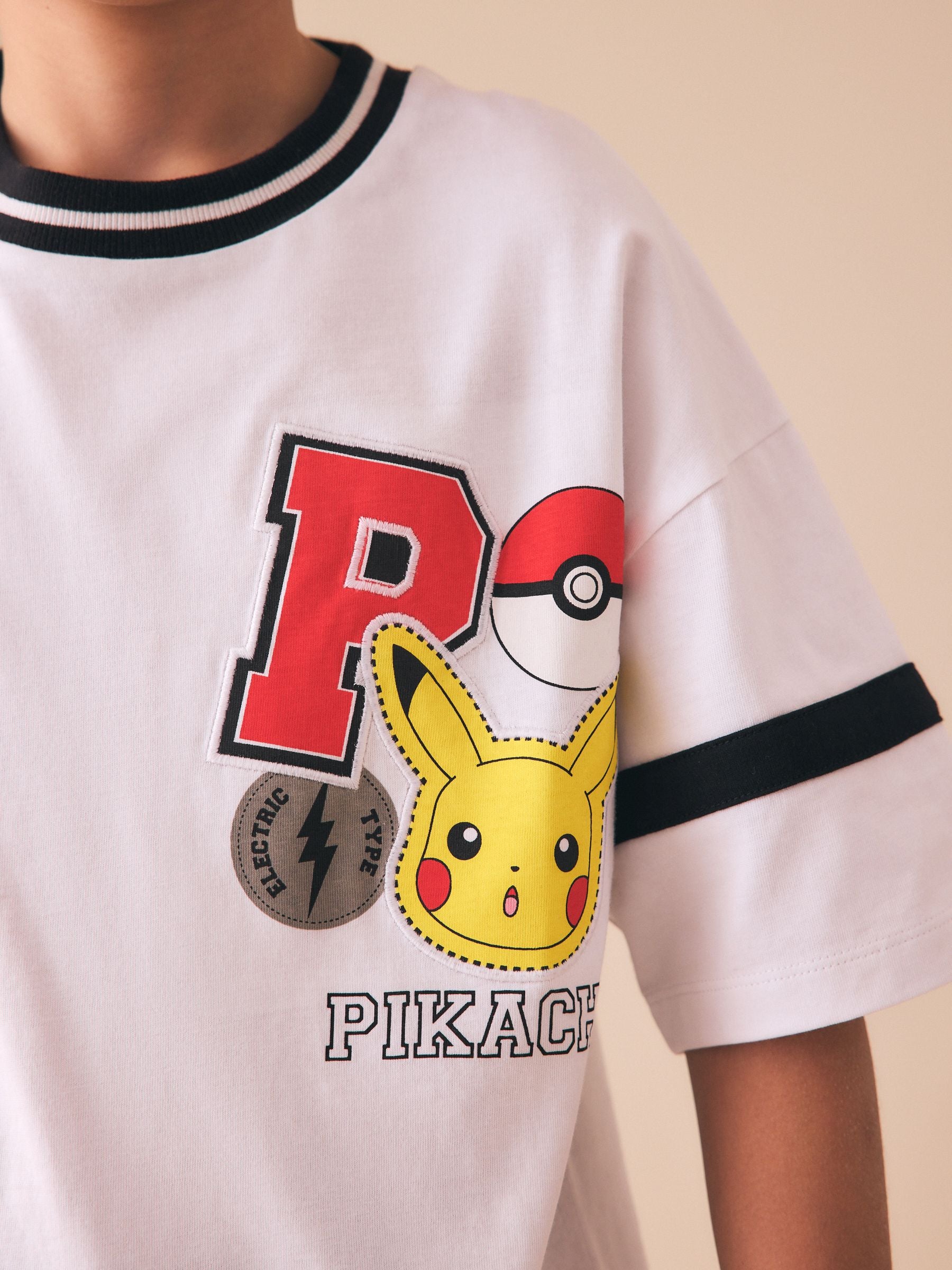 Dsiney Kidz - White Varsity Pokémon Short Sleeve T-Shirt (3-16yrs) image 4