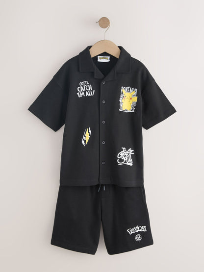 Dsiney Kidz - Black Pokemon Top and Shorts Set (4-14yrs) image 1