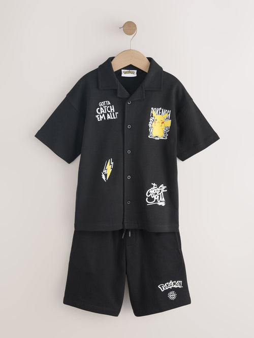 Dsiney Kidz - Black Pokemon Top and Shorts Set (4-14yrs) image 1