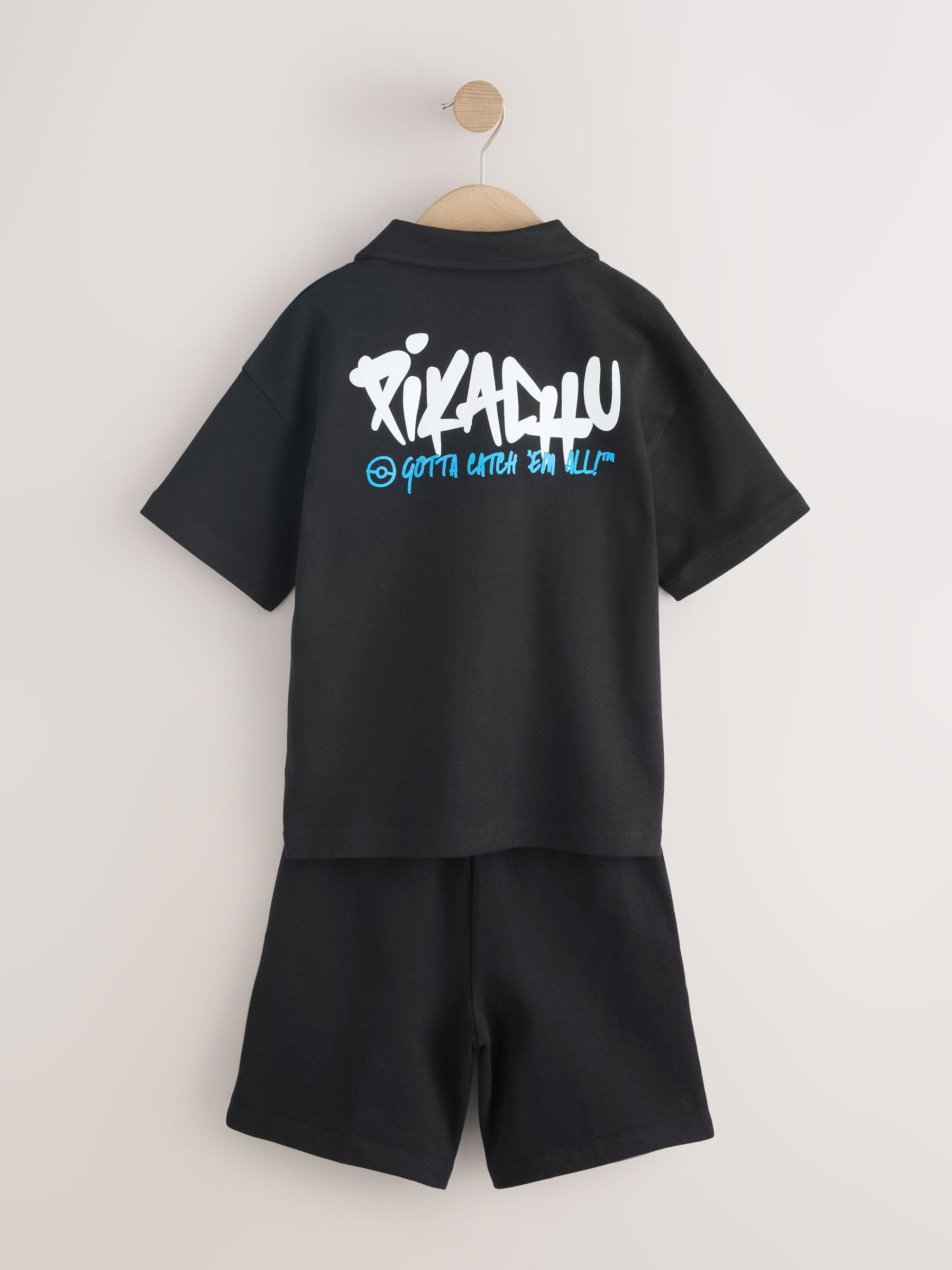 Dsiney Kidz - Black Pokemon Top and Shorts Set (4-14yrs) image 2