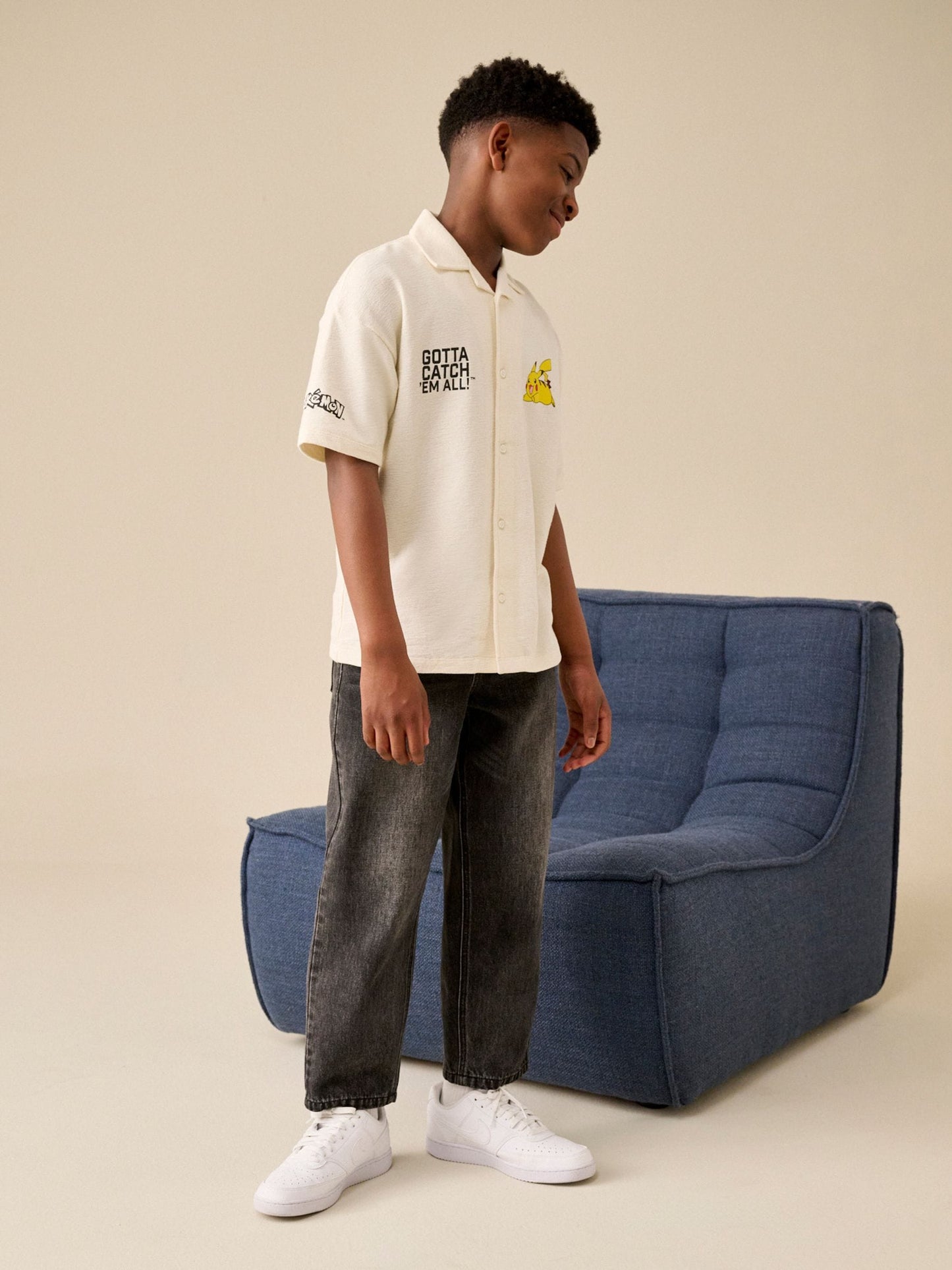 Dsiney Kidz - White Pokemon Textured Jersey Shirt (4-14yrs) image 2