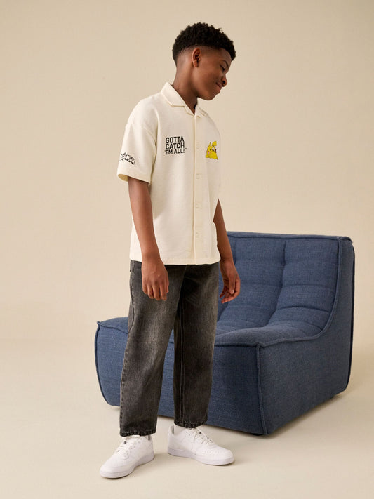 Dsiney Kidz - White Pokemon Textured Jersey Shirt (4-14yrs) image 2