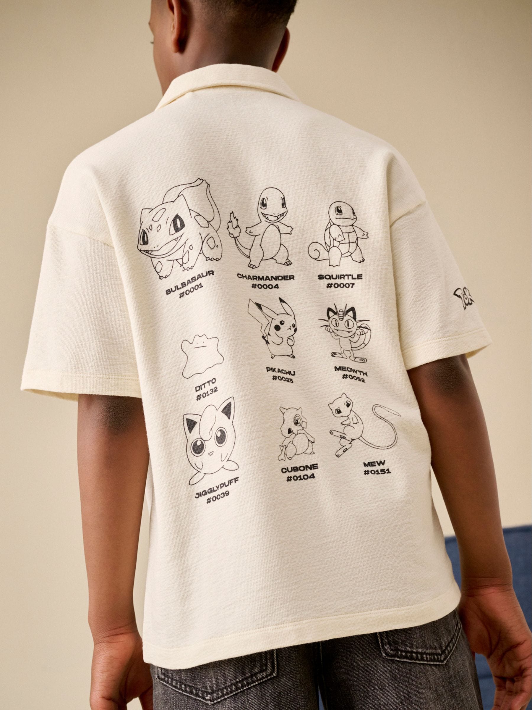 Dsiney Kidz - White Pokemon Textured Jersey Shirt (4-14yrs) image 3
