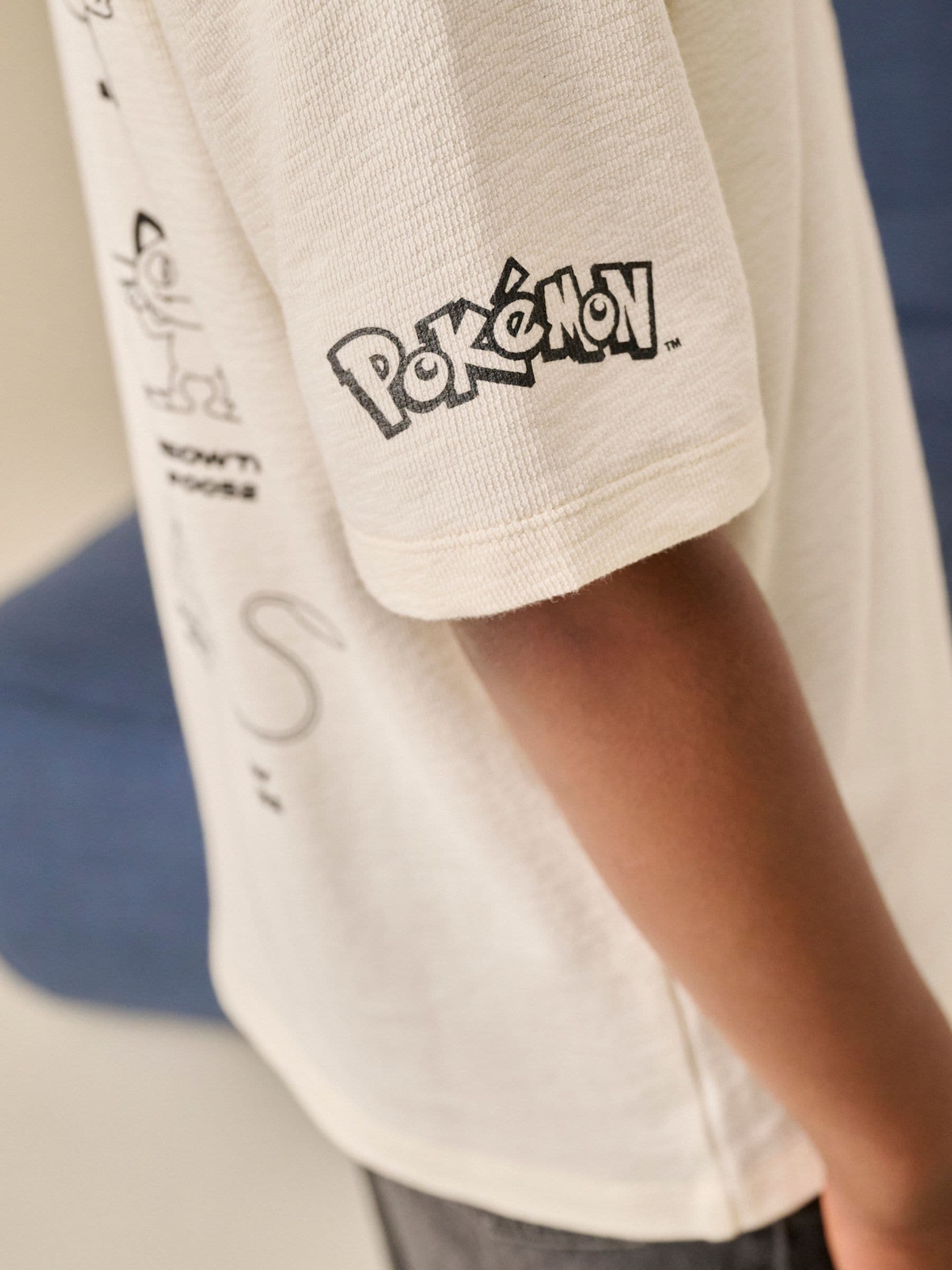Dsiney Kidz - White Pokemon Textured Jersey Shirt (4-14yrs) image 5