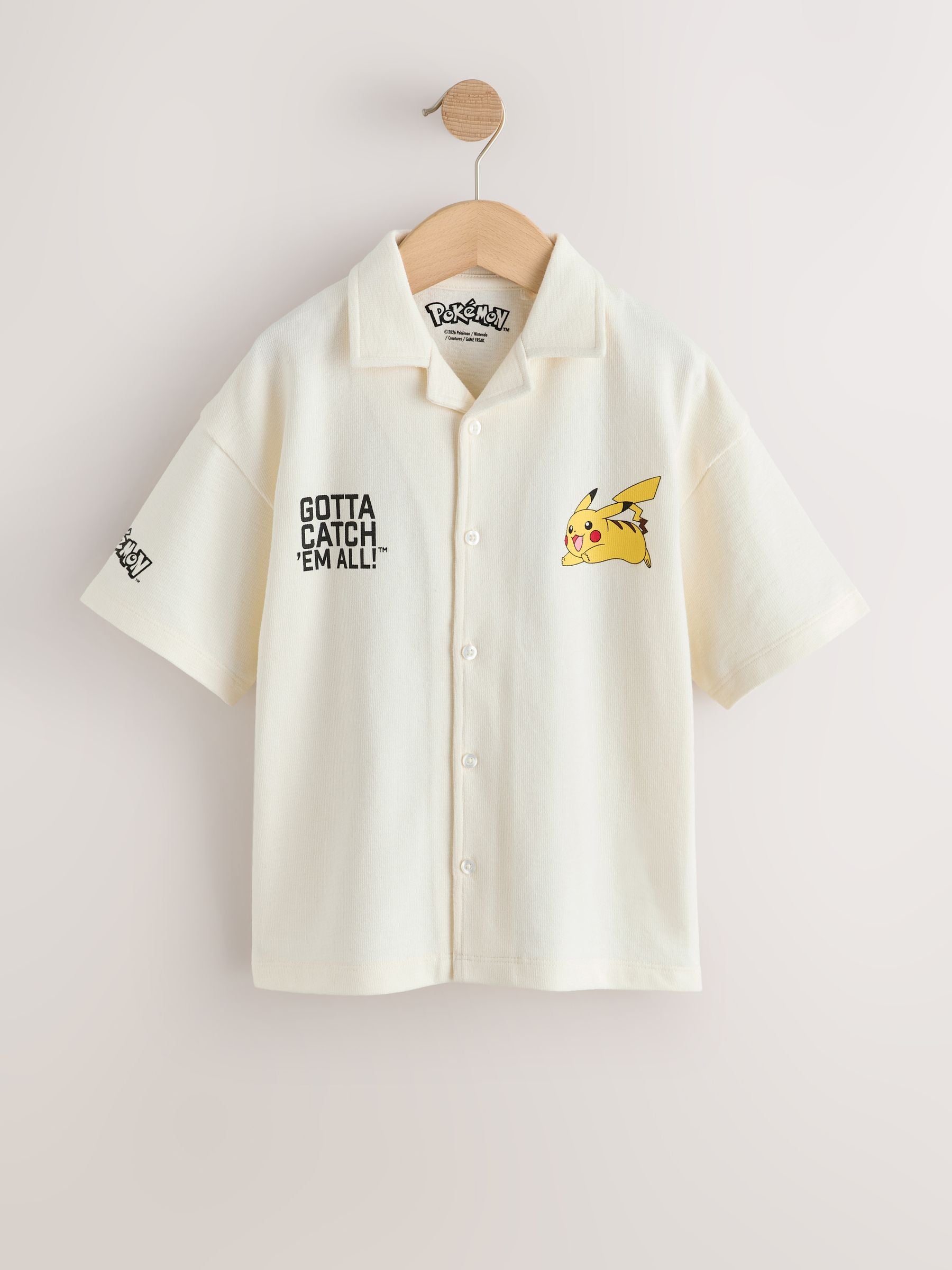 Dsiney Kidz - White Pokemon Textured Jersey Shirt (4-14yrs) image 6