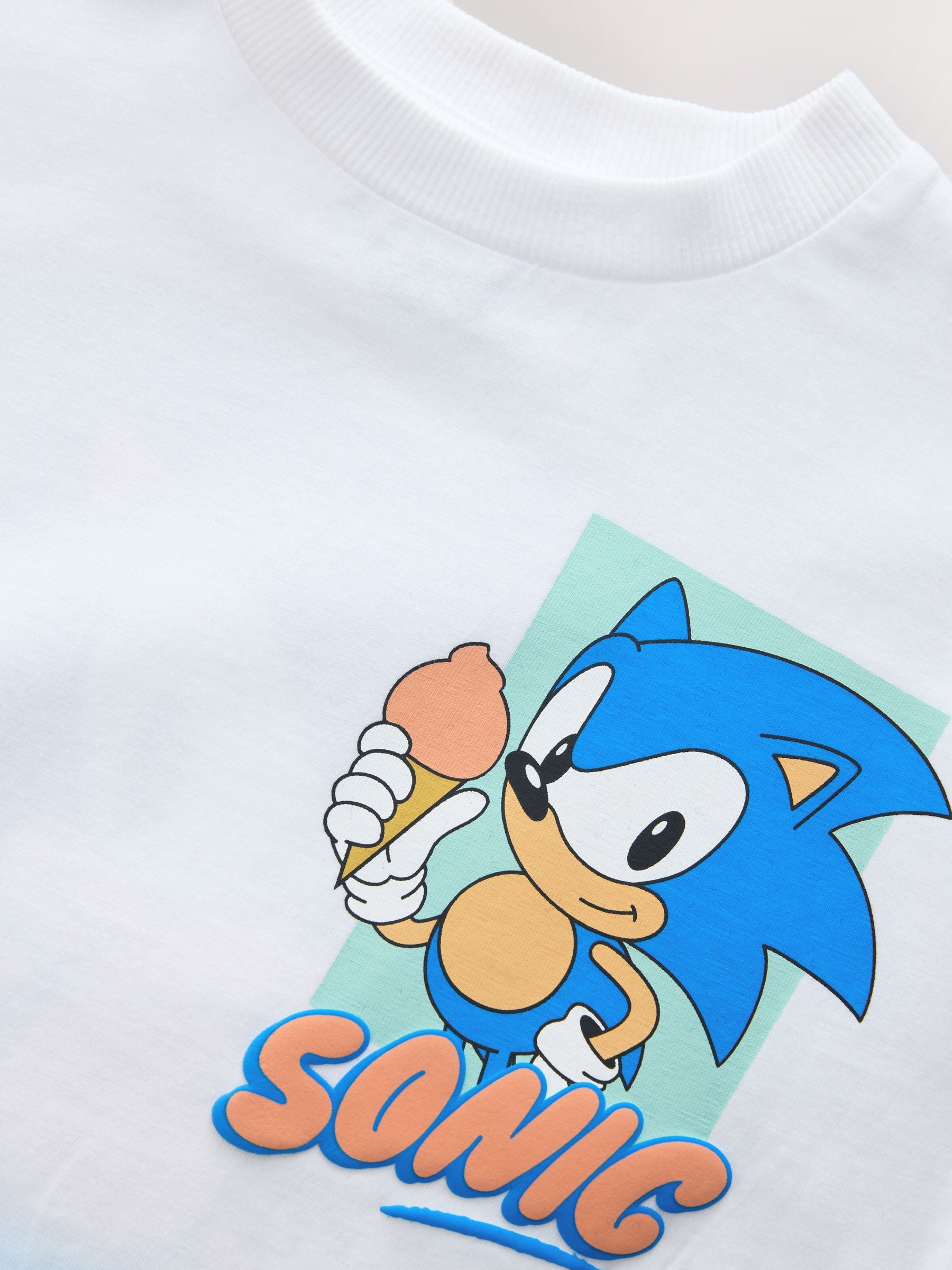 Dsiney Kidz - White/Blue Dip Dye Sonic T-Shirt (3-16yrs) image 4