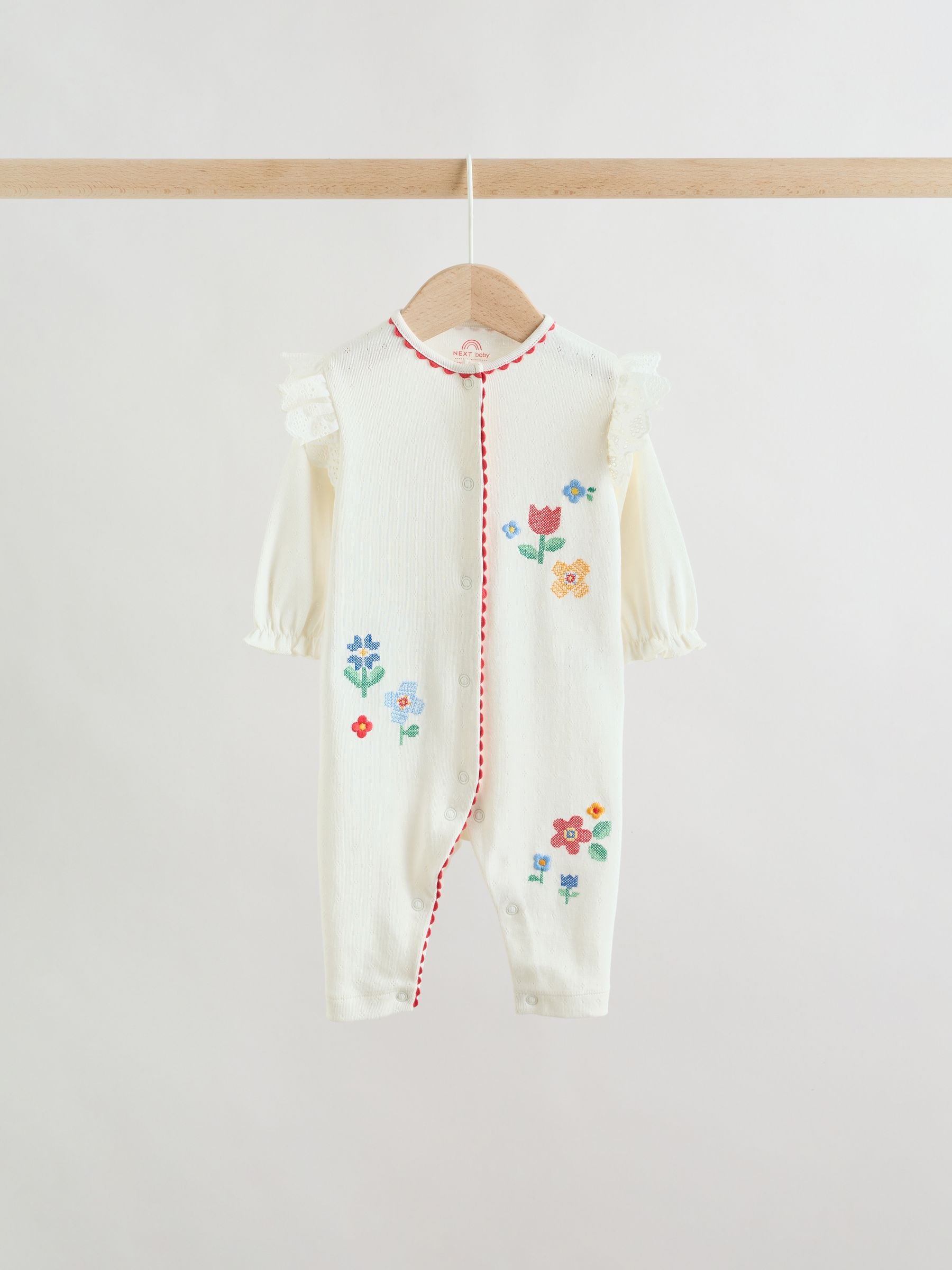 Red/White/Navy Baby Sleepsuits 3 Pack (0mths-3yrs) image 2