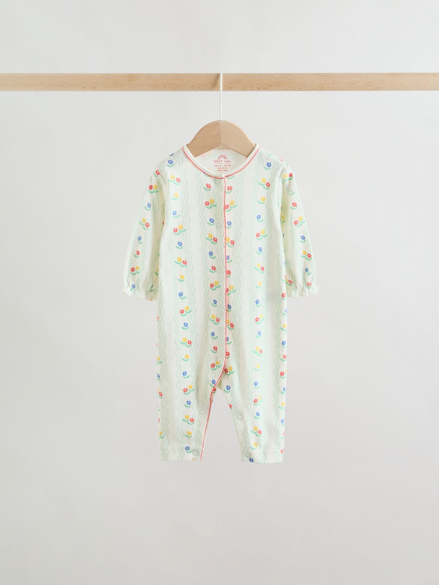 Red/White/Navy Baby Sleepsuits 3 Pack (0mths-3yrs) image 3