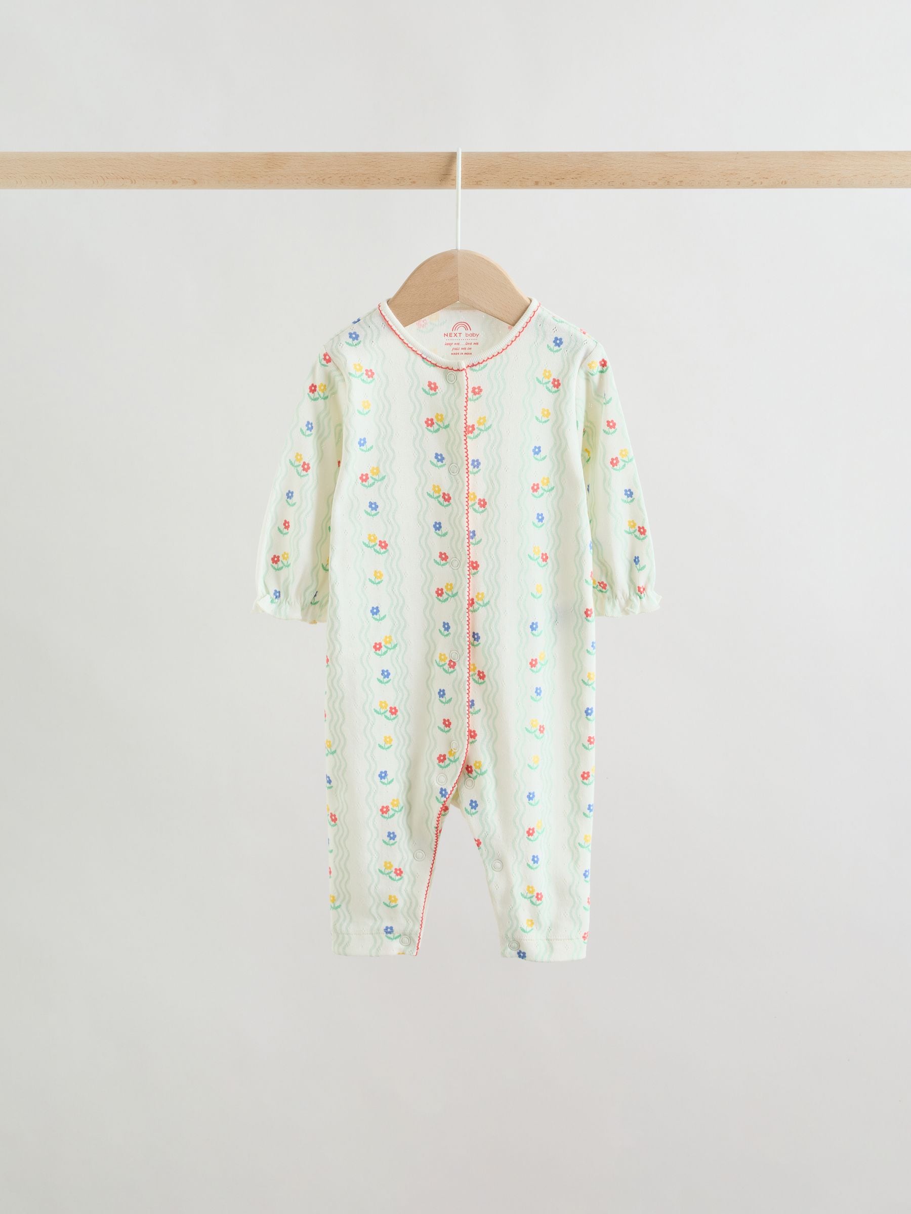 Red/White/Navy Baby Sleepsuits 3 Pack (0mths-3yrs) image 3