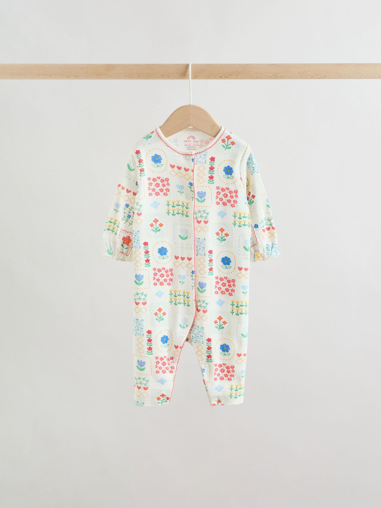 Red/White/Navy Baby Sleepsuits 3 Pack (0mths-3yrs) image 4