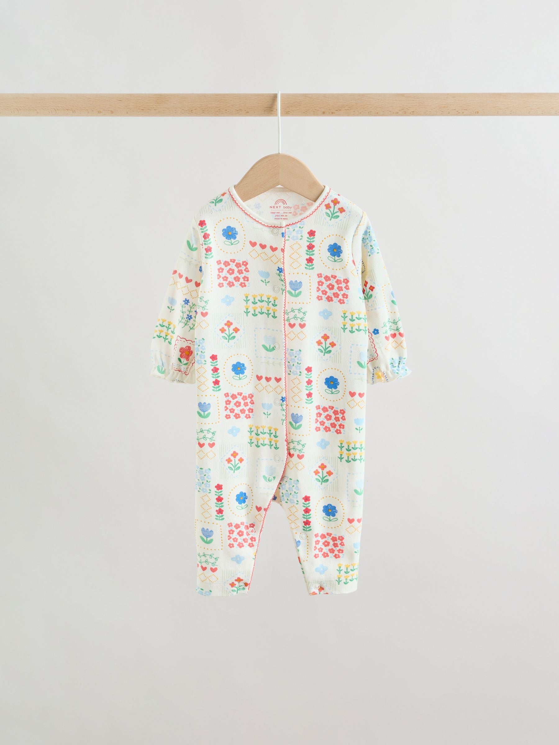 Red/White/Navy Baby Sleepsuits 3 Pack (0mths-3yrs) image 4