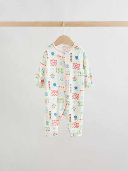 Red/White/Navy Baby Sleepsuits 3 Pack (0mths-3yrs) image 4