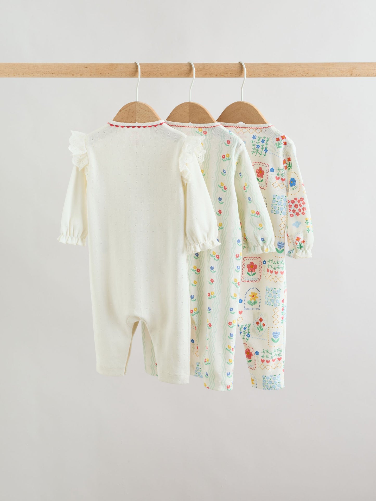 Red/White/Navy Baby Sleepsuits 3 Pack (0mths-3yrs) image 5