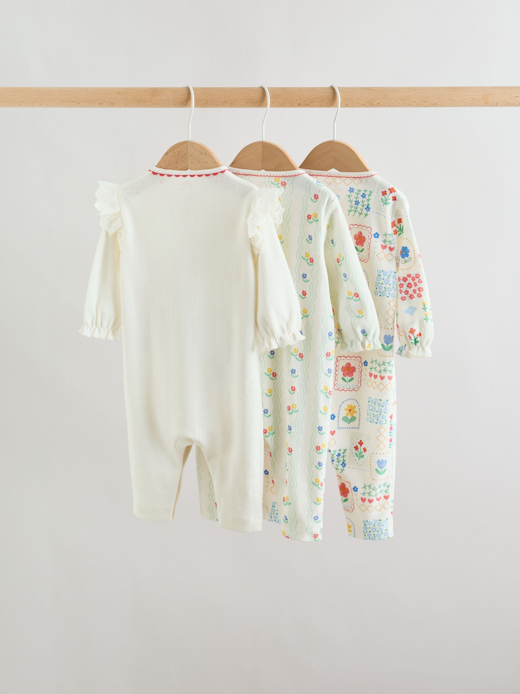Red/White/Navy Baby Sleepsuits 3 Pack (0mths-3yrs) image 5