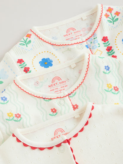 Red/White/Navy Baby Sleepsuits 3 Pack (0mths-3yrs) image 8