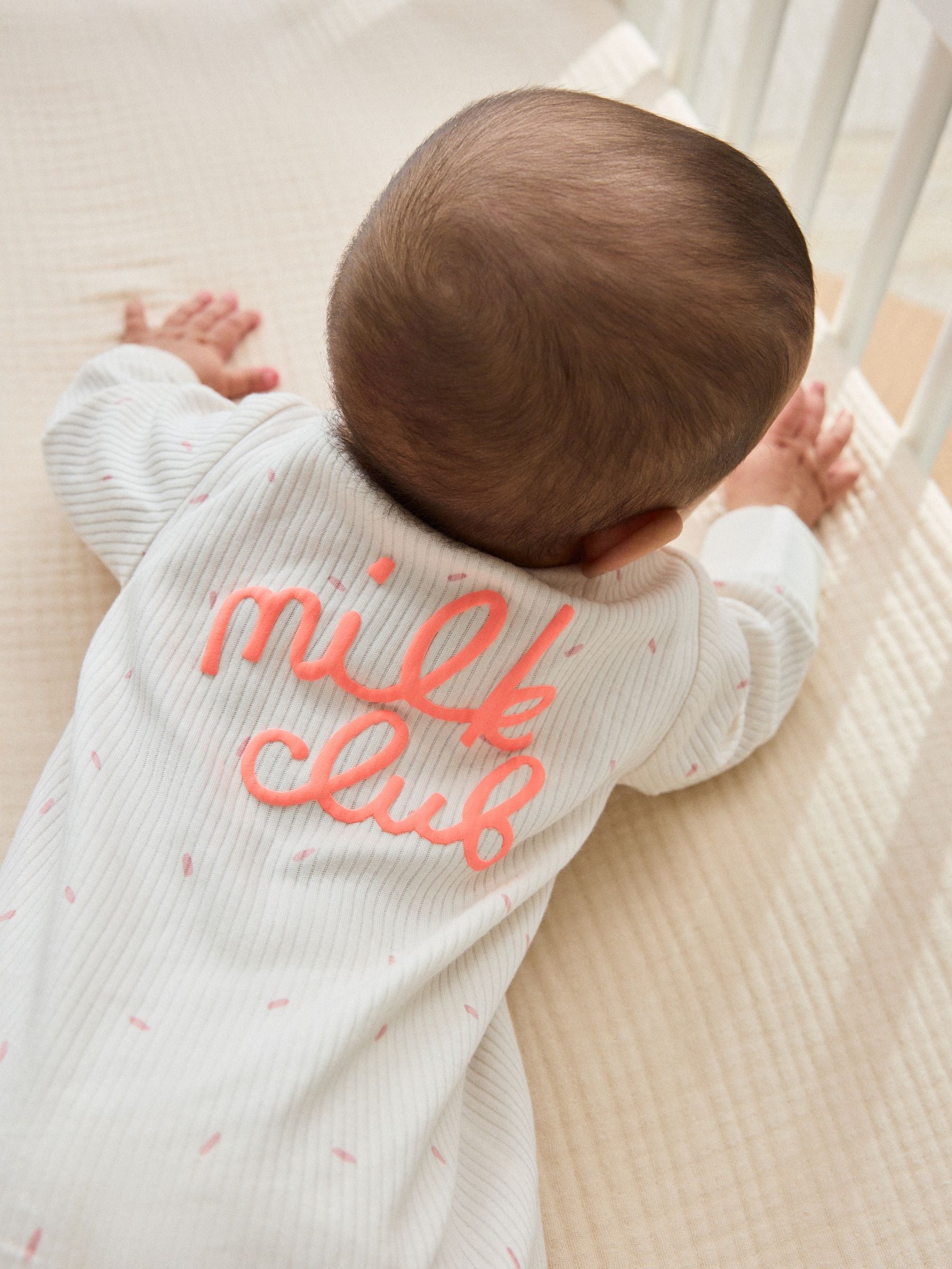 Pink Two Way Zip Baby Sleepsuit 3 Pack (0mths-3yrs) image 4