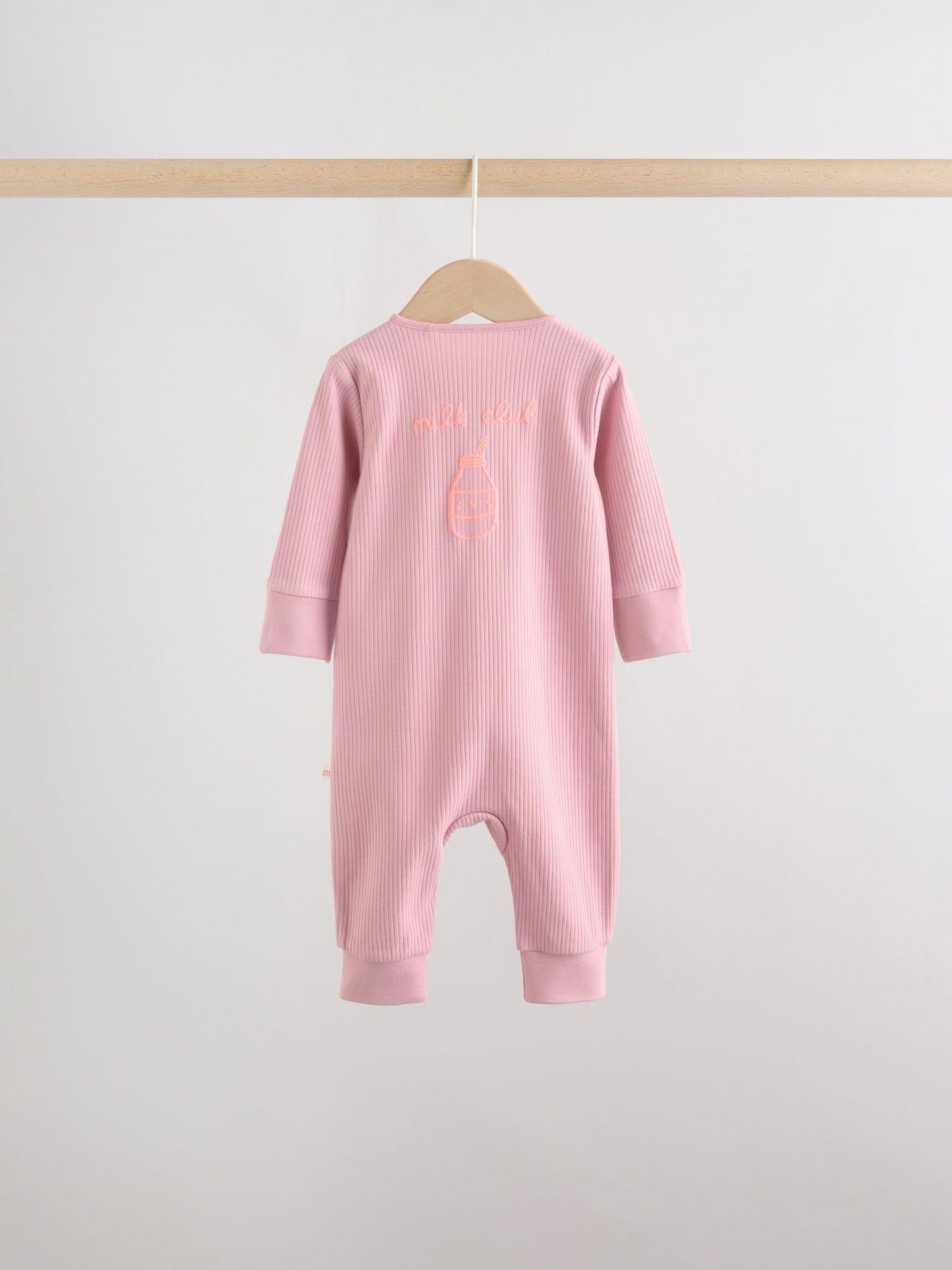 Pink Two Way Zip Baby Sleepsuit 3 Pack (0mths-3yrs) image 7