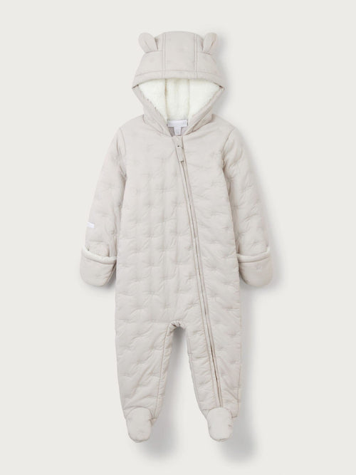 The White Company Natural Star Quilted Pramsuit image 1