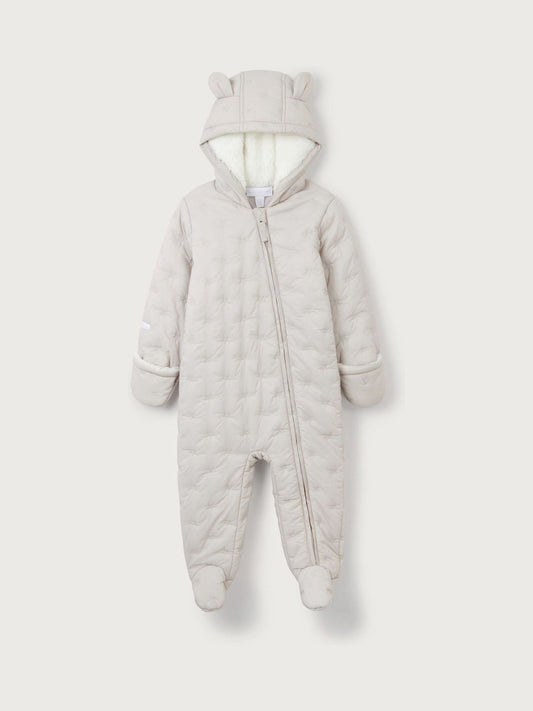 The White Company Natural Star Quilted Pramsuit image 1