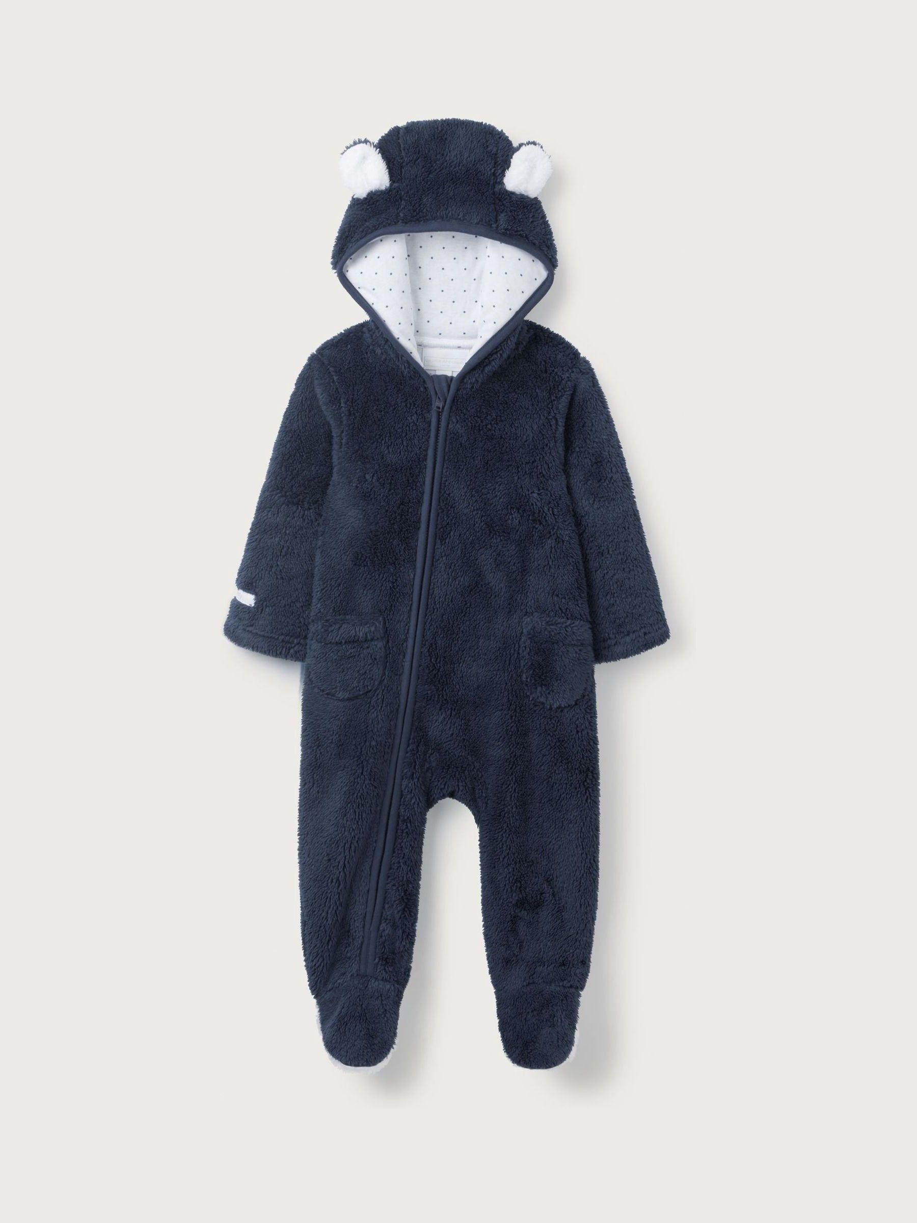 The White Company Blue Fleece Romper image 1