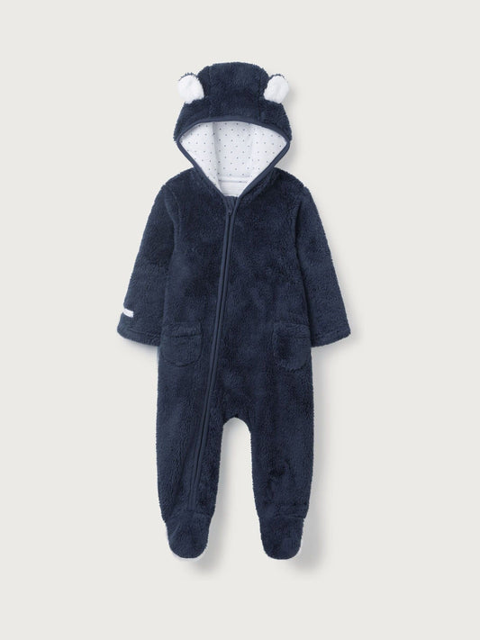 The White Company Blue Fleece Romper image 1