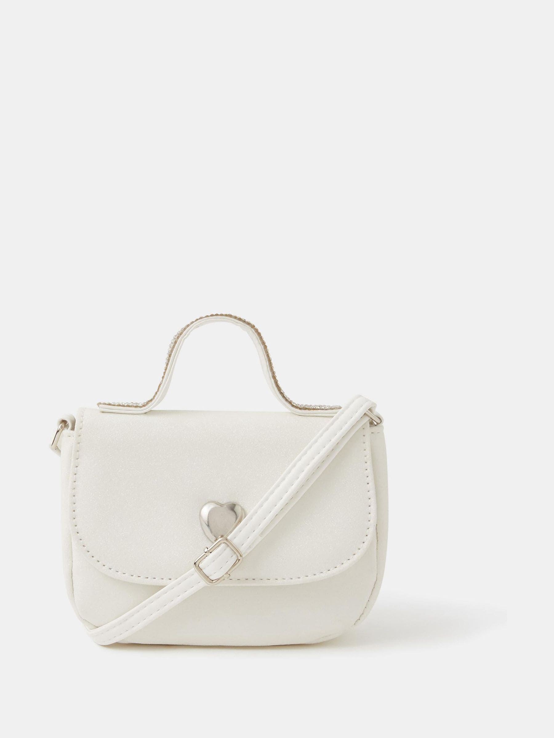 Angels By Accessorize Natural Girls Glitter Handle Cross-Body Bag image 1