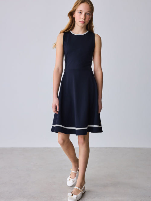 Dsiney Kidz - Baker by Ted Baker Cut Out Contrast Ponte Skater Dress image 1