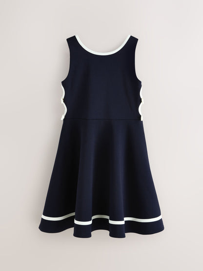 Baker by Ted Baker Cut Out Contrast Ponte Skater Dress image 6