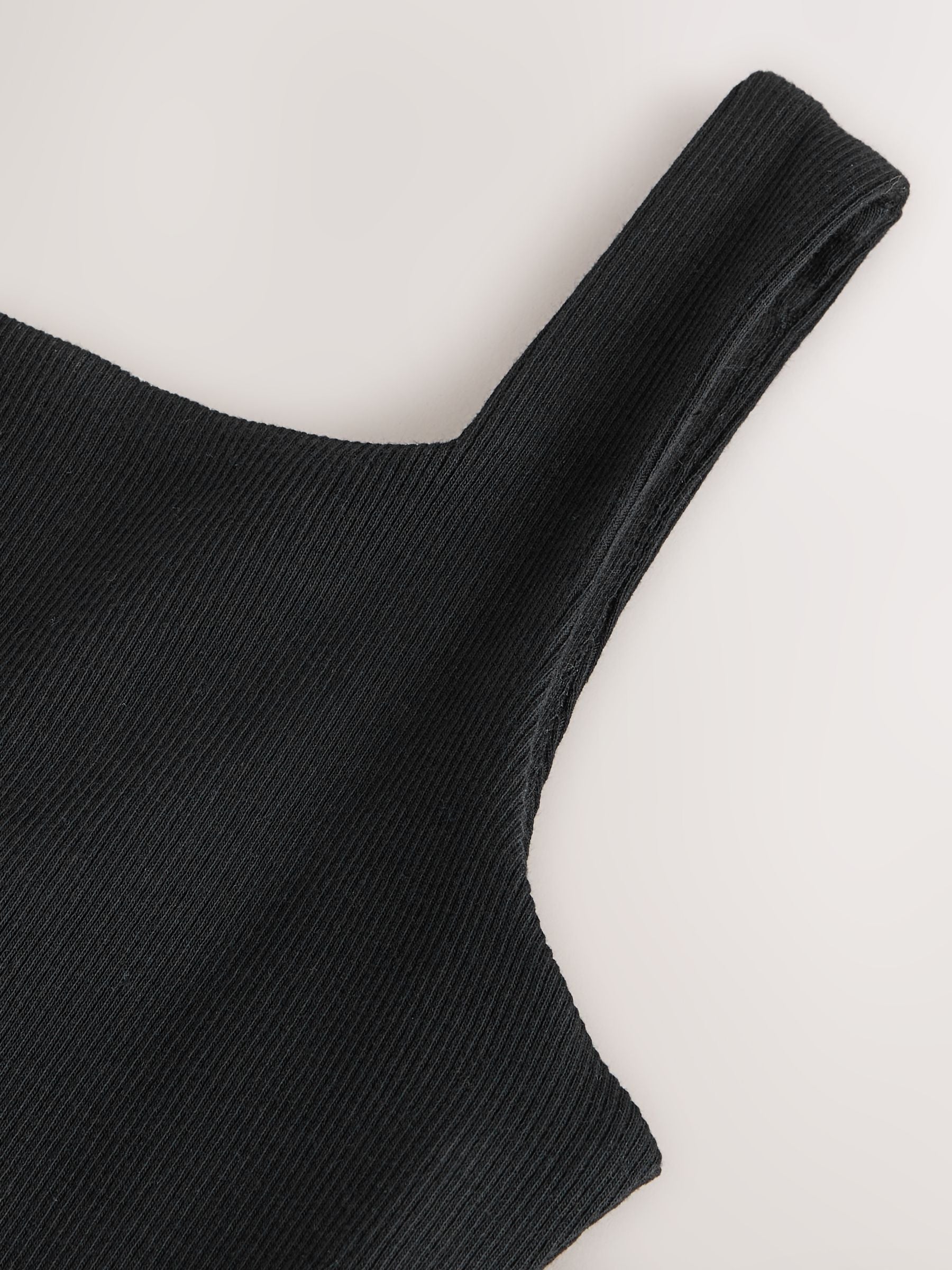 Baker by Ted Baker Drop Waist Cotton Mix Tiered Black Dress image 9