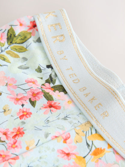 Baker by Ted Baker Broderie Sleeve T-Shirt & Floral Cycle Short 2 Piece Set image 11