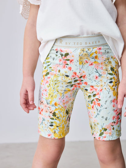 Baker by Ted Baker Broderie Sleeve T-Shirt & Floral Cycle Short 2 Piece Set image 5