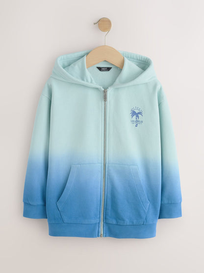 Dsiney Kidz - Blue Dip Dye Regular Fit Graphic Zip Through Hoodie (3-16yrs) image 4
