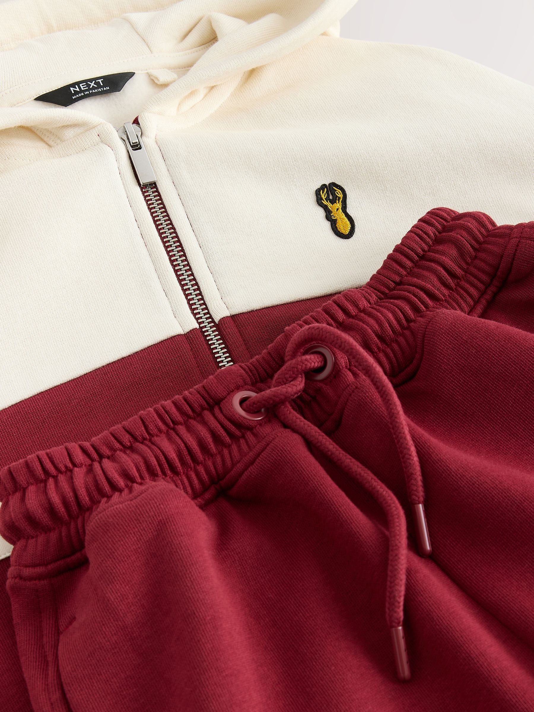 Dsiney Kidz - Burgundy Red Colourblock Zip Through Hoodie Set (3-16yrs) image 10